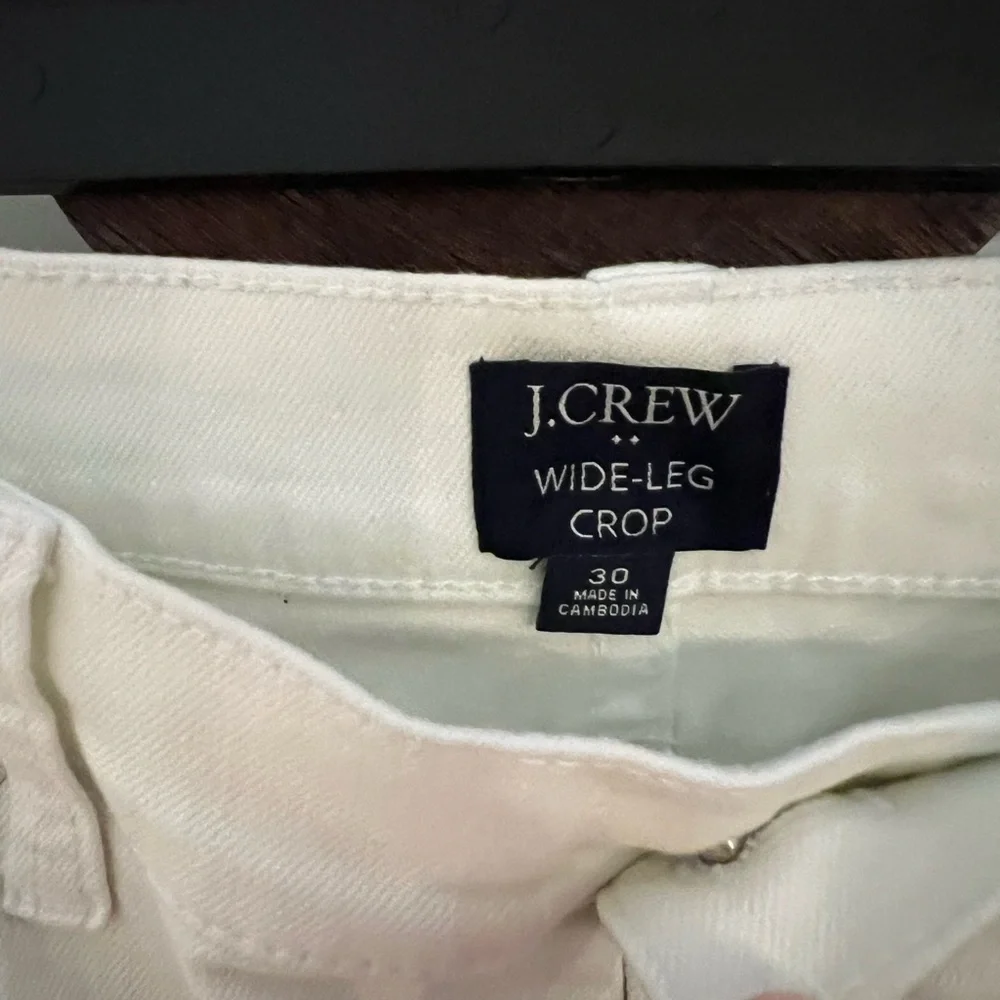 J. Crew Cream Straight Leg Jeans